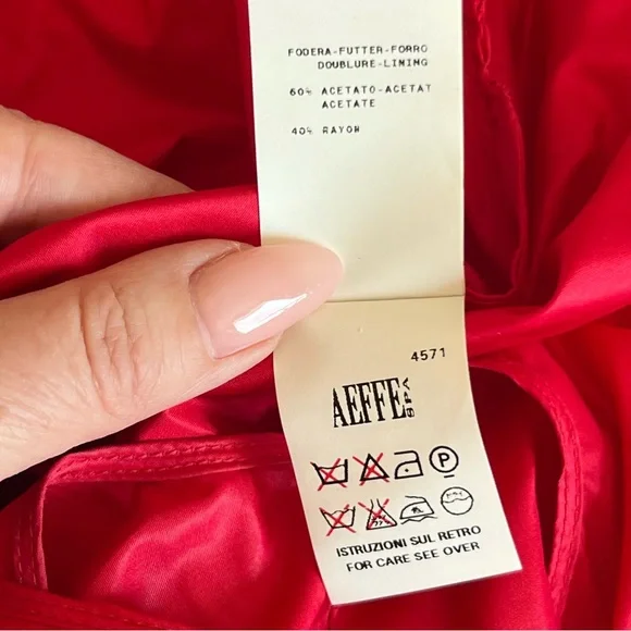 Rare Moschino 2008 Runway Silk Red Maxi Dress Puffball Bubble Hem Womens Size 8 - Picture 13 of 17